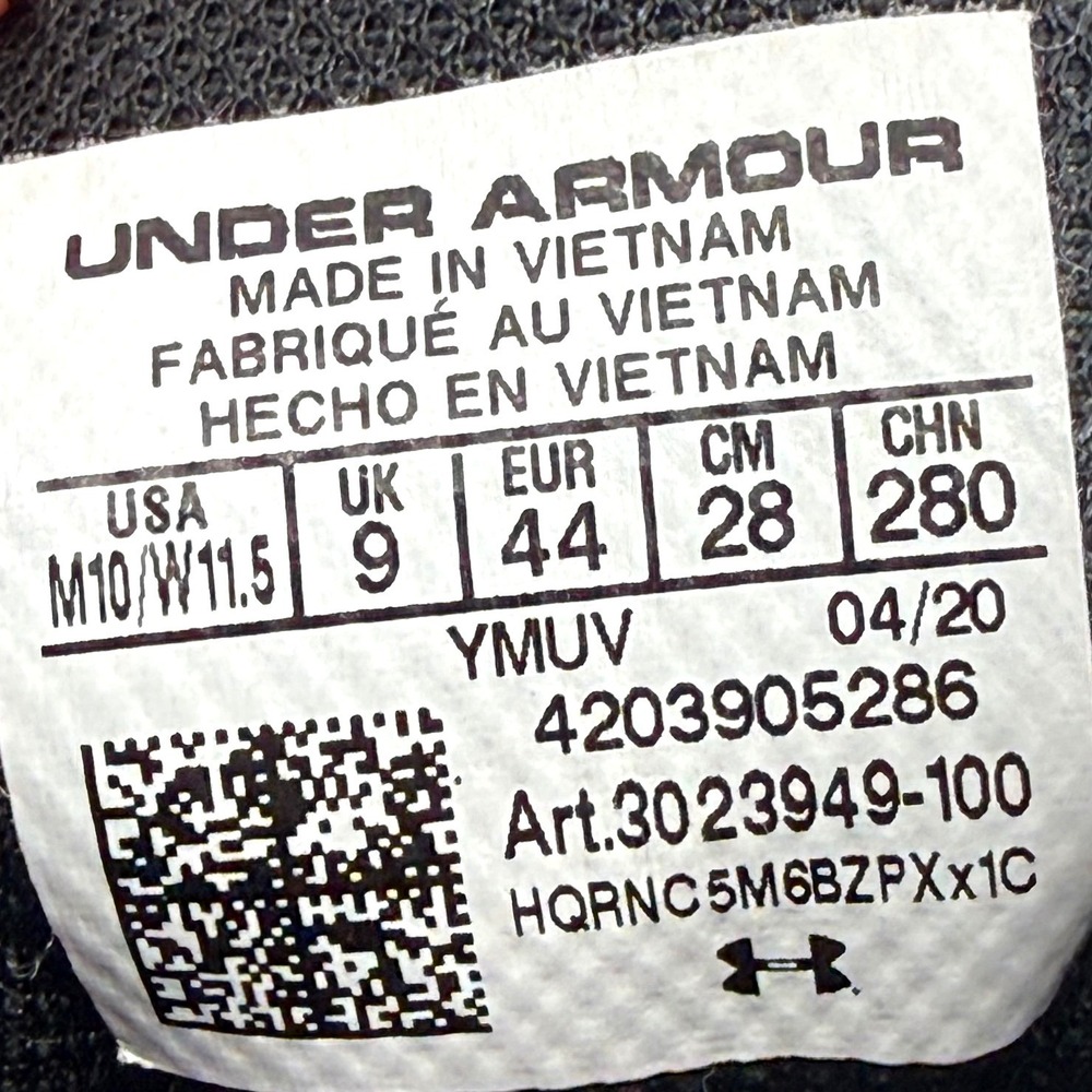 Under Armour Lockdown 5 Basketball Shoes Mens 10 White Black Athletic Shoes - Picture 3 of 11